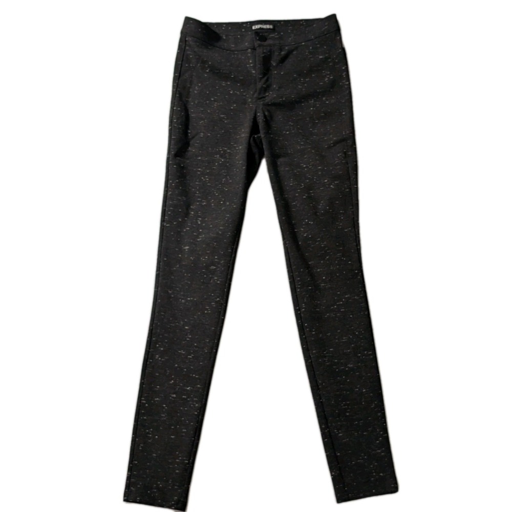 Express Women's Black Speckled Stretch Skinny Pants Size 2 Slim‎ Fit 2014